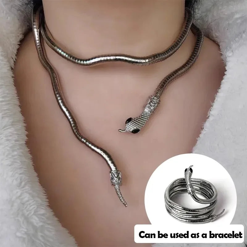 Snake Wrap Necklace and Bracelet