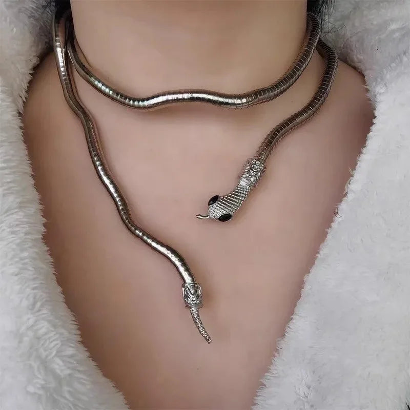 Snake Wrap Necklace and Bracelet