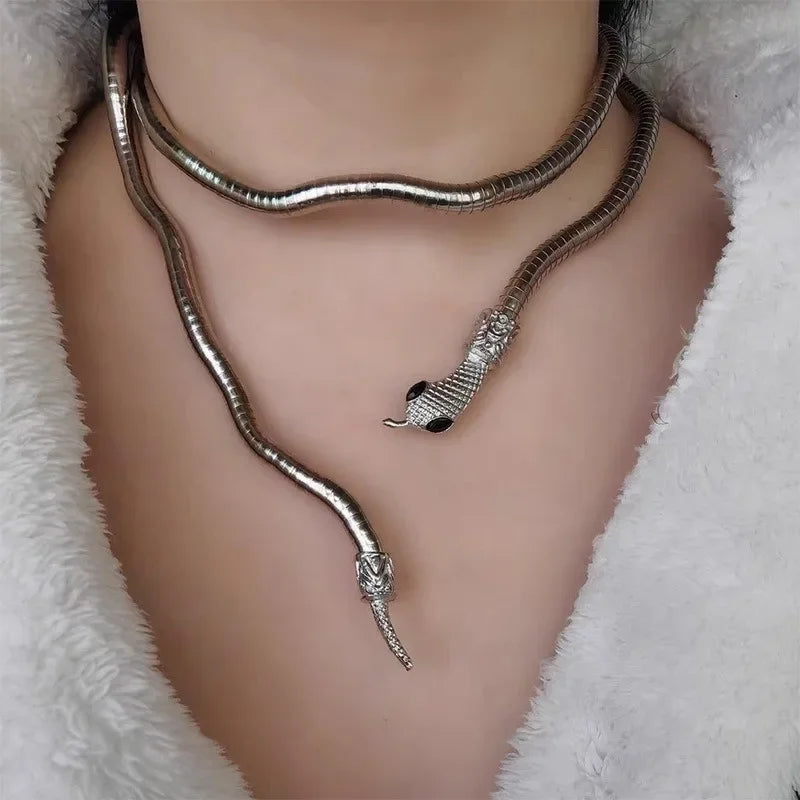 Snake Wrap Necklace and Bracelet