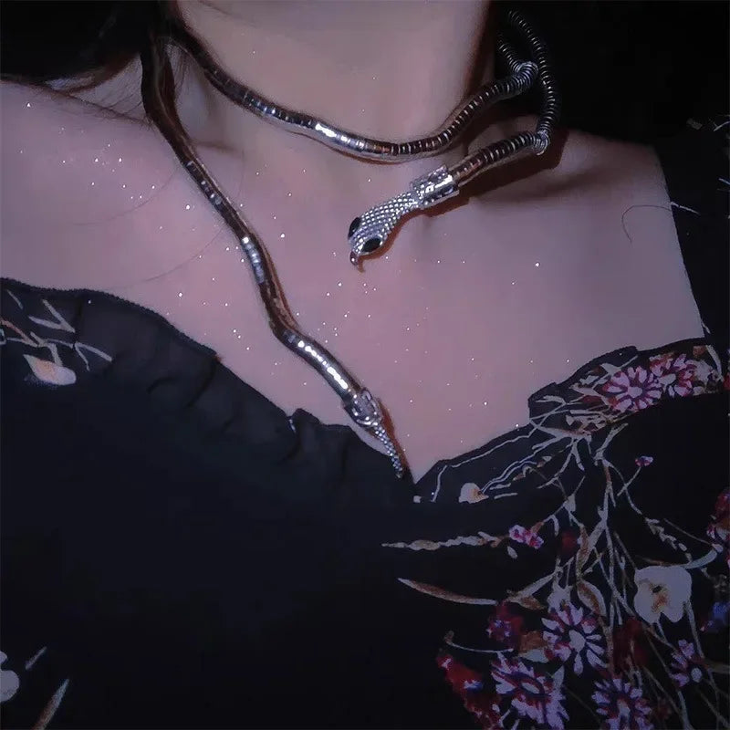 Snake Wrap Necklace and Bracelet