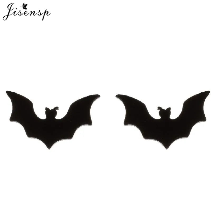 Stainless Steel Bat Stud Earrings