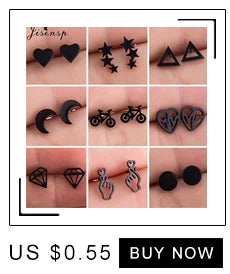 Stainless Steel Bat Stud Earrings