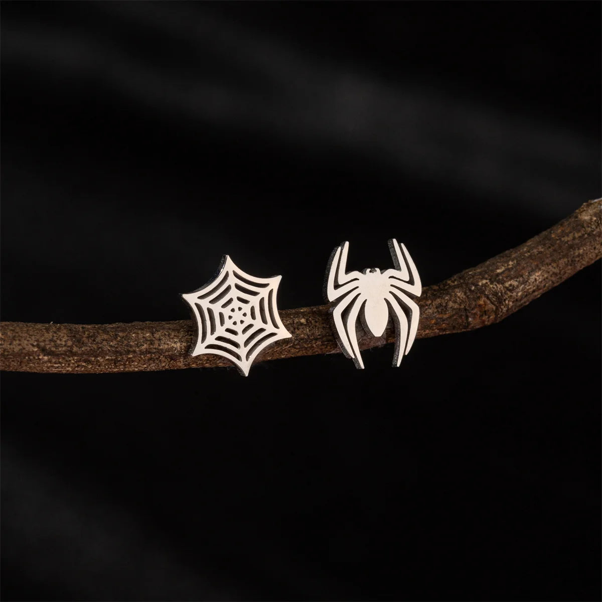 Creepy Crawly Spider Web Earrings