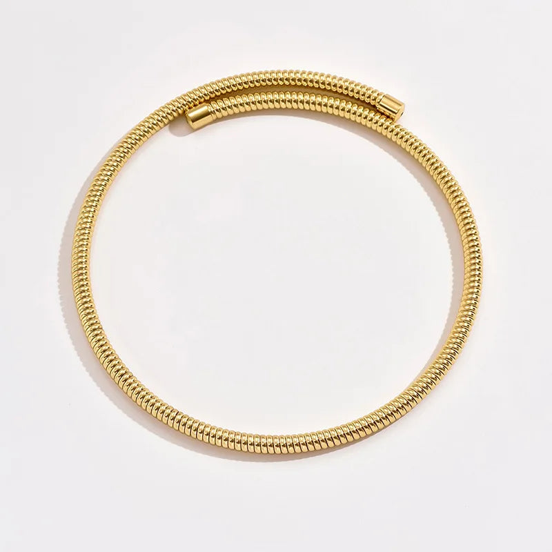 Adjustable gold plated choker