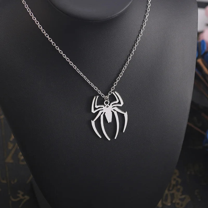 Spider Halloween Pendants Round Cross Chain