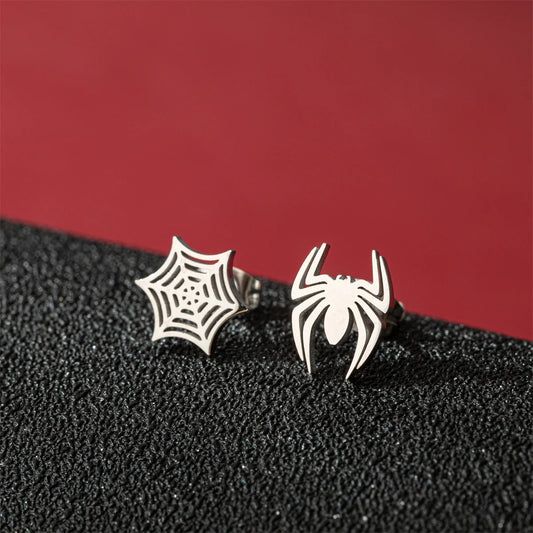 Creepy Crawly Spider Web Earrings