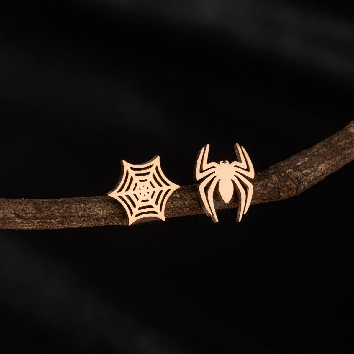 Creepy Crawly Spider Web Earrings